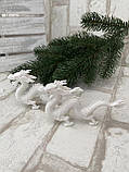 Срібний дракон, підвіска пластикова на ялинку, символ року, довжина 12 см, фото 2