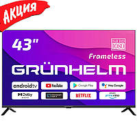 Телевізор LED GRUNHELM 43F500-GA11V для дому зі Smart Tv і Wi-Fi 43 дюйма Full HD 1080p