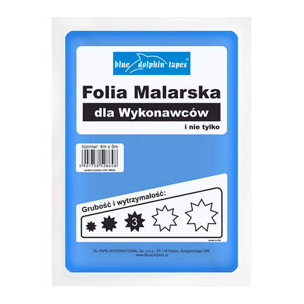 Плівка Blue Dolphin FOLIA Malarska dla Wykonawców 3*, для ремонтних робіт, 4 м*5 м, фото 1