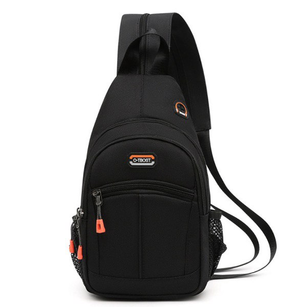 Слінг рюкзак жіночий, сумка через плече виготовлена ​​з високоміцної оксфордської чорний