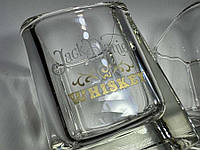 Вінтажні квадратні склянки Jack Daniels, Whiskey, Germany, ціна/3 шт., стан ОТРИМНЕ!