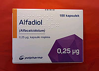 Альфакальцидол Альфадиол Альфадіол альфа д3 0,25 мкг №100