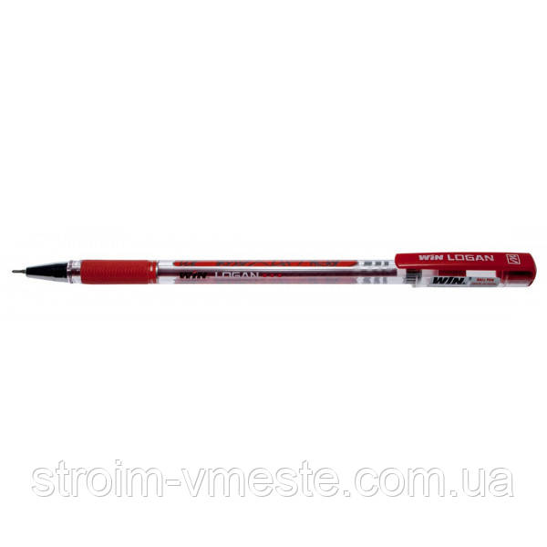 Ручка куля., масляна., 0.7 мм, червоний., LOGAN, WIN