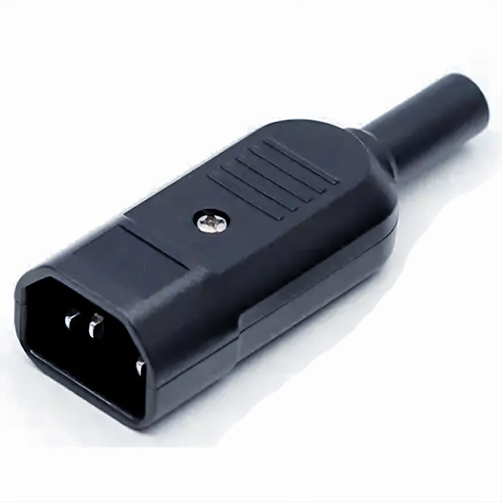 Роз'єм AC-101, вилка 3 контакти на блок, 250 В 10 А (C14), фото 1