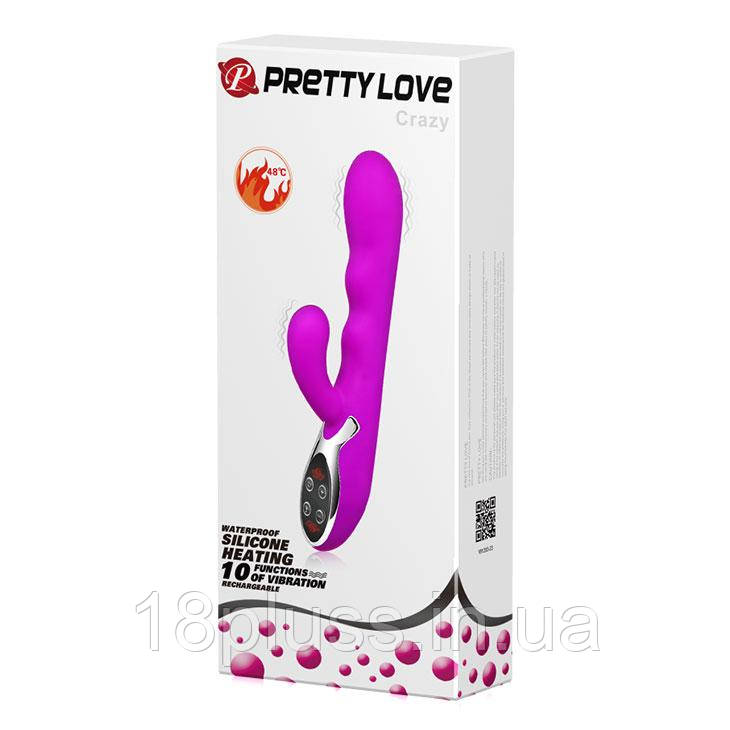 Вібратор Silicon Vibrator with clit stimulator - Purple, фото 1