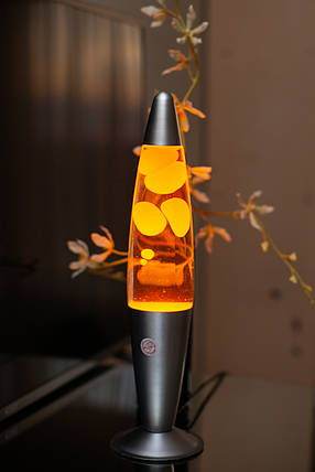 Лава лампа з парафіном 41 см Жовта Magma Lamp нічник світильник воскова лампа, фото 2