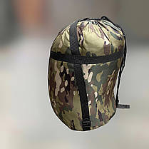 Спальний мішок з чохлом 230х75 см, Single Sword, поліестер + фібра, до -25, Мультикам, тактичний спальник (153.20.0107), фото 3