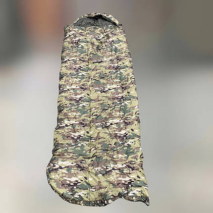 Спальний мішок з чохлом 230х75 см, Single Sword, поліестер + фібра, до -25, Мультикам, тактичний спальник (153.20.0107), фото 1