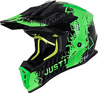 Мотошолом Just1 J38 Mask Fluo Green Titanium Black XL