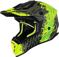 Мотошолом Just1 J38 Mask Fluo Yellow Black Green - Matt XL