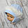 46 9-12 міс флісова зимова шапочка для новонародженої дівчинки хлопчика із зав'язками 4571 Блакитний, фото 4