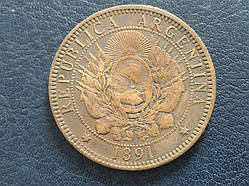 Аргентина 2 сентаво 1891