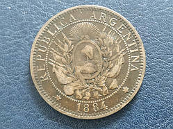 Аргентина 2 сентаво 1884