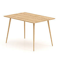 Стол обеденный для кухни с деревянными ножками цвет Дуб натуральный 120х80 см
