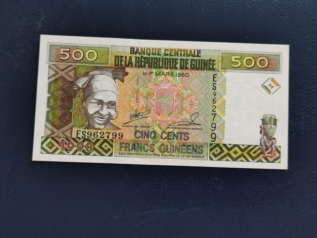 Гвінея 500 франків 1998 № 1065