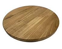 Кругла дубова стільниця для обіднього або кухонного стола d-50 см h-4 см Lovko