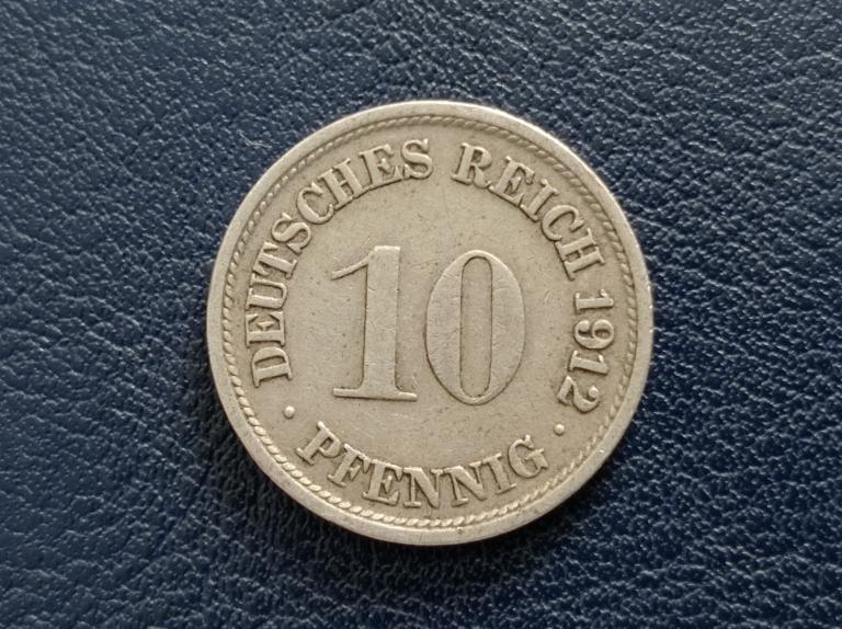 Німеччина 10 пфенінгів 1912 F