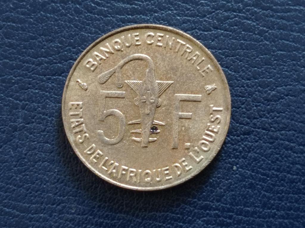 Західна Африка 5 франків 1997, фото 1