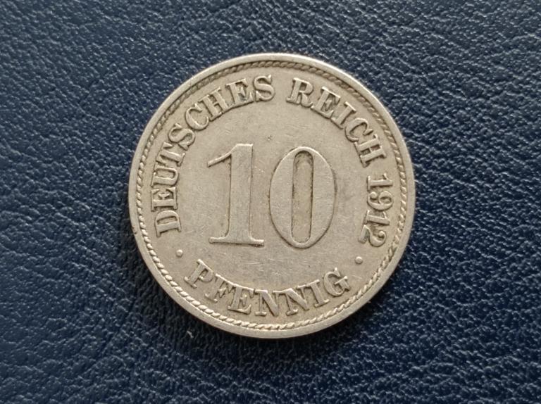 Німеччина 10 пфенінгів 1912 J
