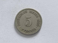 Німеччина 5 пфенінгів 1888 A