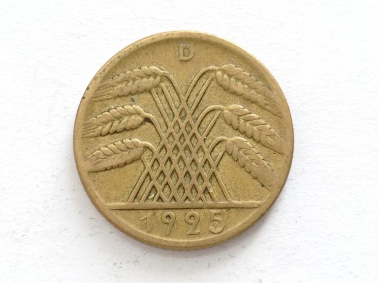 Німеччина 10 пфенінгів 1925 D