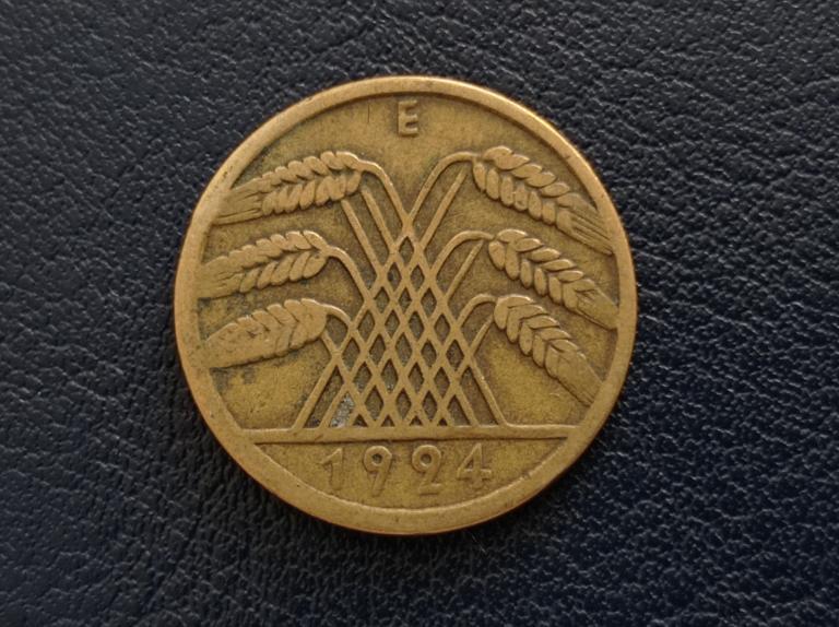 Німеччина 10 пфенінгів 1924 E