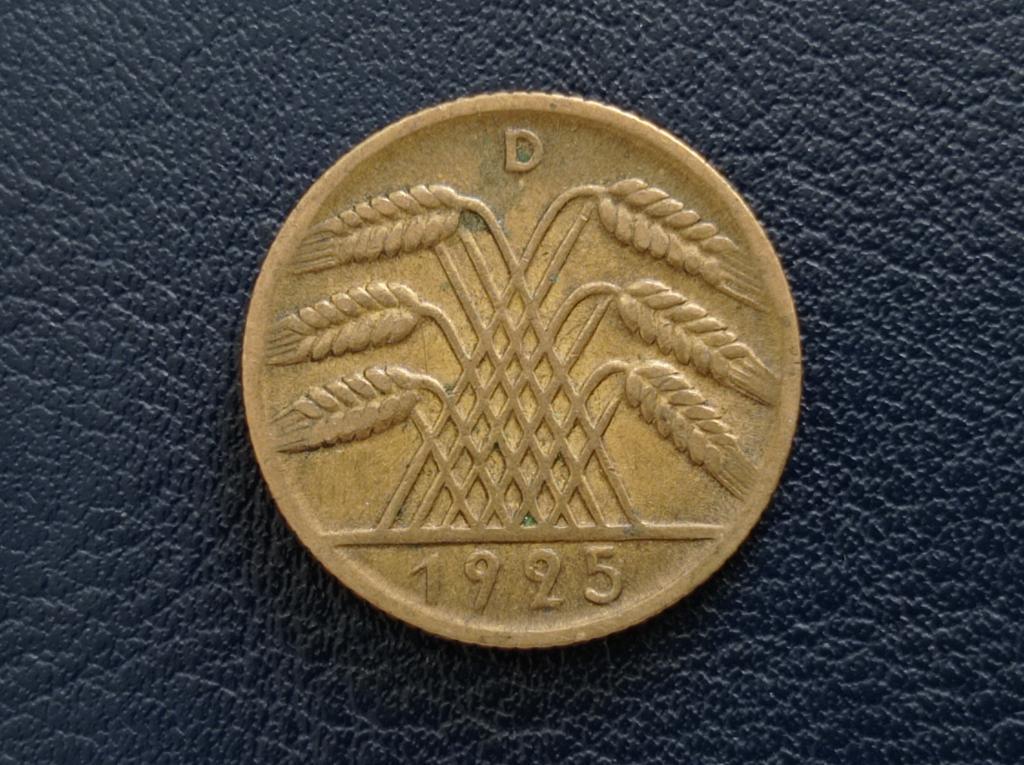 Німеччина 10 пфенінгів 1925 D
