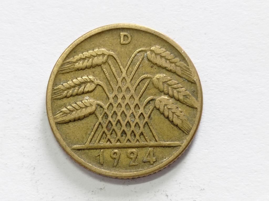 Німеччина 10 пфенінгів 1924 D