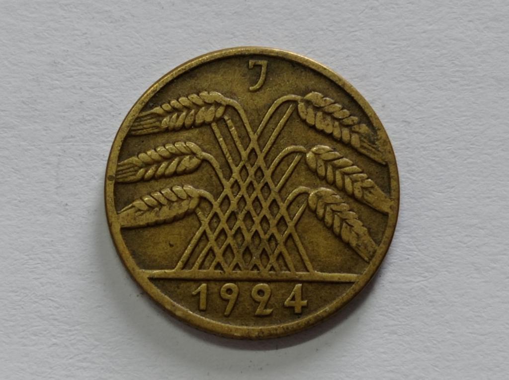 Німеччина 10 пфенінгів 1924 J