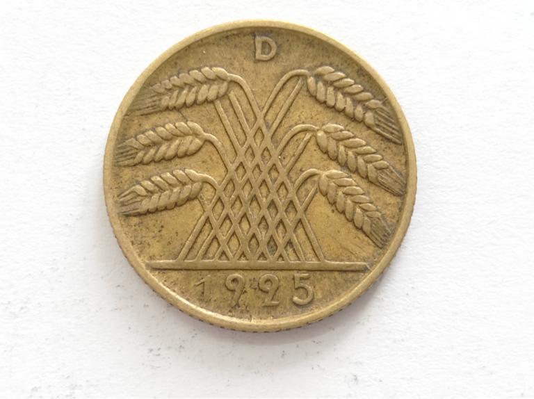 Німеччина 10 пфенінгів 1925 D