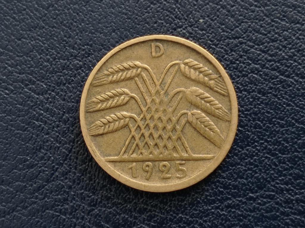 Німеччина 5 пфенінгів 1925 D