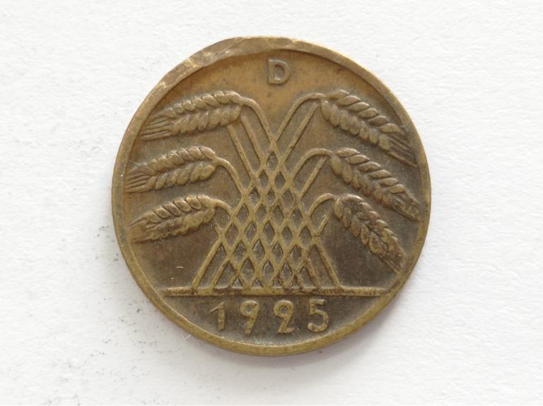Німеччина 10 пфенінгів 1925 D