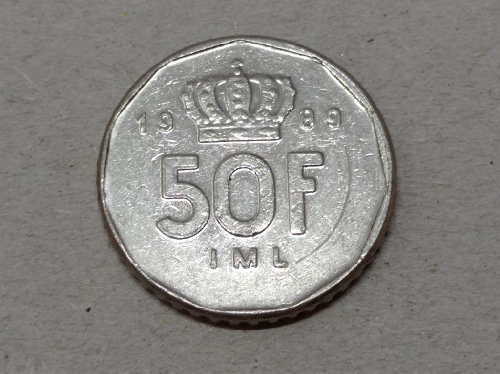 Люксембург 50 франків 1989