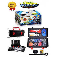 Детская игра запускалка Beyblade/ Бейблейд Профи 8 шт. металлические взрывные в подарочной упаковке