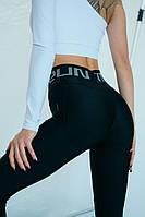 Легінси FitRun Leggings NICE Push-Up "Total Black", Розмір: M чорний