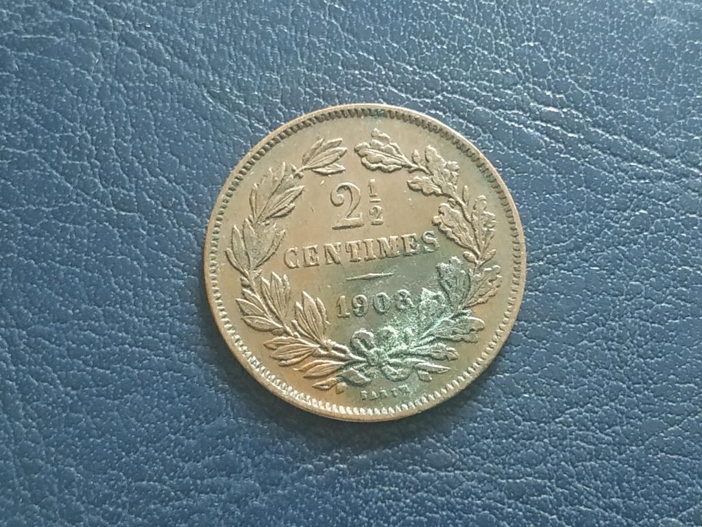Люксембург 2 1/2 сантима 1908