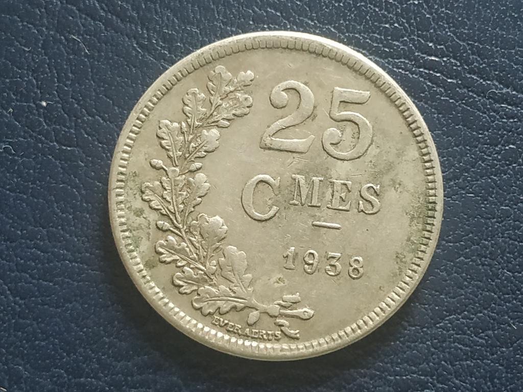 Люксембург 25 сантим 1938
