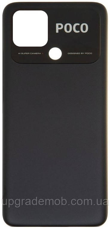 Задня кришка Xiaomi Poco C40 чорна Power Black оригінал