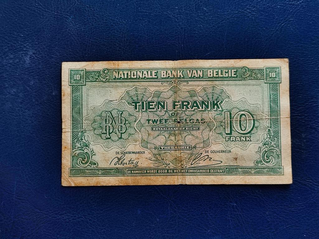 Бельгія 10 франків 1943 № 267