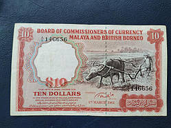 Малая й Британське Борнео 10 доларів 1961 No 608