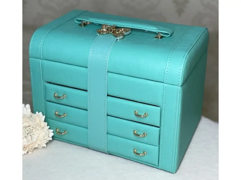 💜Скринька для коштовностей з кодовим замком та дзеркалом розсувна, фото 1