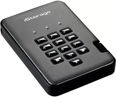 SSD накопичувач з апаратним шифруванням iStorage diskAshur PRO2 1TB (IS-DAP2-256-SSD-1000-C-G)