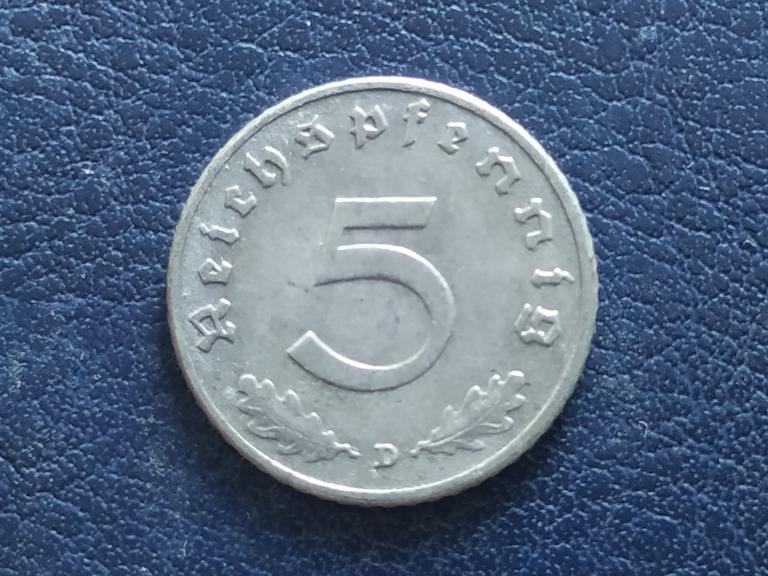 Німеччина 5 пфенігів 1941 D