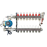 Гребінка для теплої підлоги в складі з насосом  (8 КОНТУРІВ) ПОЛЬЩА, фото 3