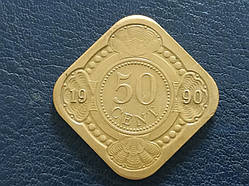 Нідерландські Антили 50 центів 1990
