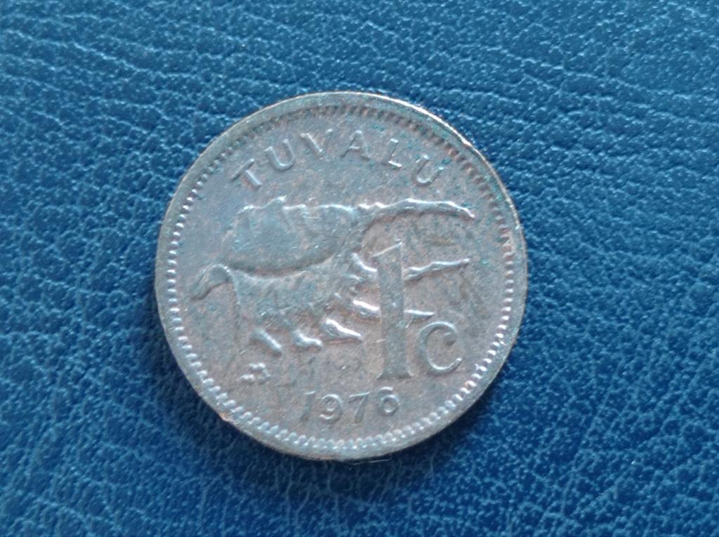 Тувалу 1 цент 1976 № 5544