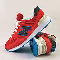 Кроссовки мужские New Balance 574 красные повседневные, кроссовки под джинсы для мужчин (размеры в описании)