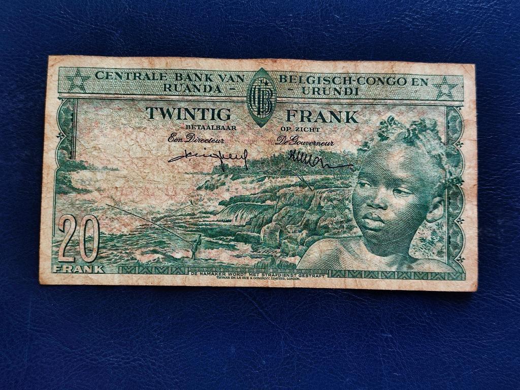 Бельгійське Конго 20 франків 1956