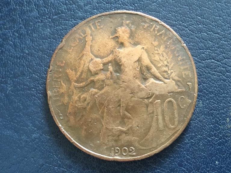 Франція 10 сантимів 1902, фото 1