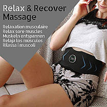 Ефективний міостимулятор W23 пояс для м'язів з USB-зарядкою, Електричний масажер для дому, фото 5